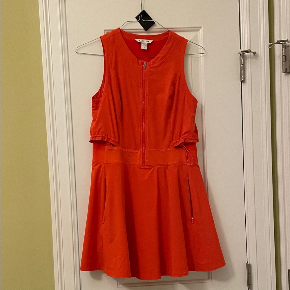 Athleta Orange Sleeveless Dress S